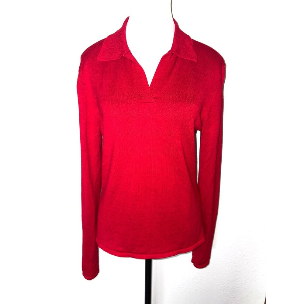 Spenser Jeremy Red Silk Blend Sweater Size L